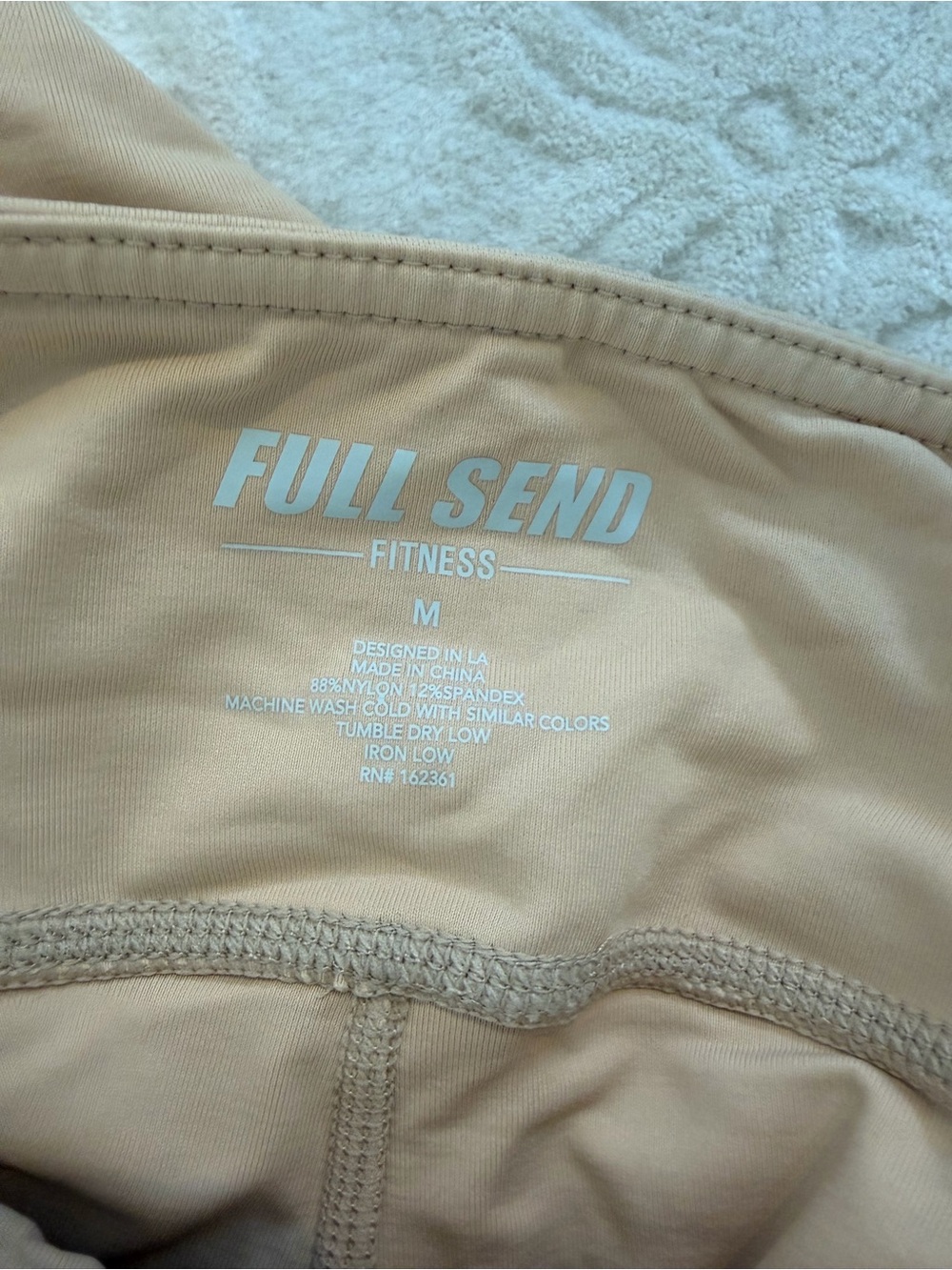 NWT Full Send Nelk Boys Athletic Women's Tan Long Sleeve Wrap Top & Pants Set - Picture 2 of 3